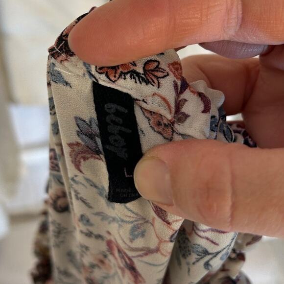 Bebop Women's Size L White Multicolor Floral Off the Shoulder Jumpsuit #0330 - Picture 8 of 16